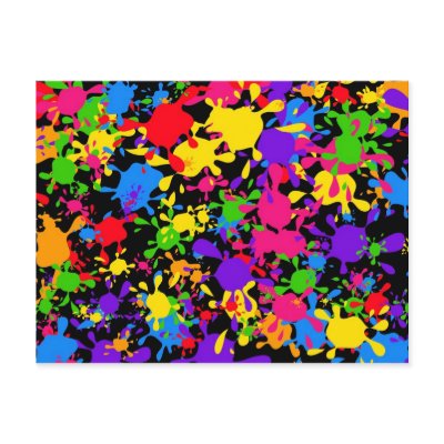 Splatter Wallpaper Post Cards by prawny