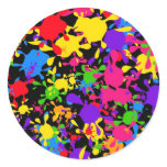 Splatter Wallpaper Round Stickers