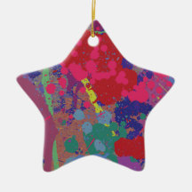 Splattered Christmas Tree Ornament