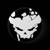 Splattered Skull Button