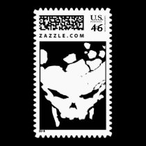 Splattered Skull Postage postage