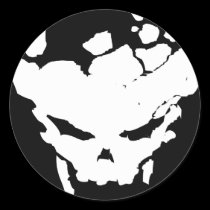 Splattered Skull Sticker