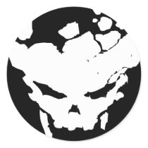 Splattered Skull Sticker by psychokiller138 Splattered Skull Sticker