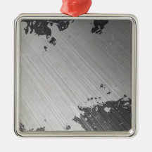 Splattered Urban Brushed Steel Ornament