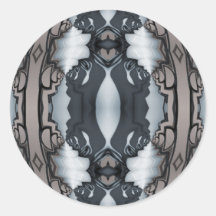 Splayed Skunk Round Stickers