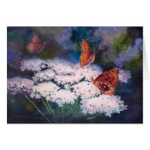 Splendor In The Meadow Butterfly Blank Card
