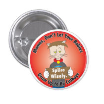 Splice Wisely - Catboys Button buttons