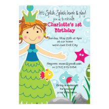 Splish Splash Fun Water fun Birthday Invitation