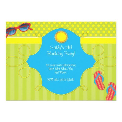 Splish Splash Party Invitations Zazzle 