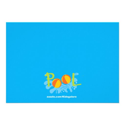 Splish Splash Pool Party Girls Birthday Invitation