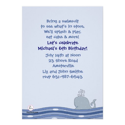 Splish Splash Pool Party Invitation