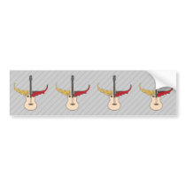 Split Personality Guitar Bumper Sticker