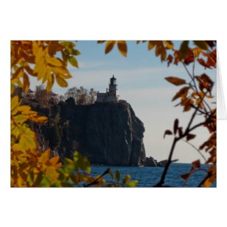Split Rock Lighthouse in Fall Greeting Card