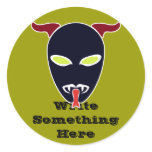 Split Tongue Demon Round Stickers