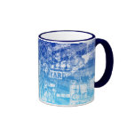 Splurge Blue Grunge Art Coffee Cup Mug