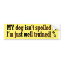 Spoiled Dog bumper stickers by crittershop Spoiled Dog bumper stickers