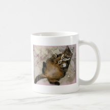 SPOILED PRINCESS CAT LAYING ON BACK COFFEE MUG