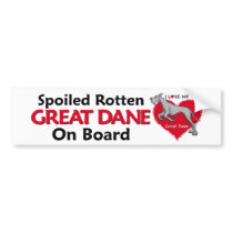 Spoiled Rotten Black Dane bumper stickers by DanesRUs Spoiled Rotten Black Dane bumper stickers