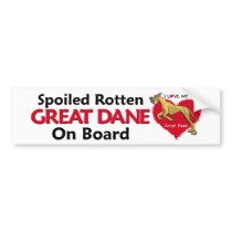 Spoiled Rotten Blrindle Dane bumper stickers by DanesRUs Spoiled Rotten Blrindle Dane bumper stickers