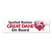 Spoiled Rotten Blue Dane UC bumper stickers by DanesRUs Spoiled Rotten Blue Dane UC bumper stickers
