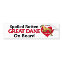 Spoiled Rotten Brindle Dane UC bumper stickers by DanesRUs Spoiled Rotten Brindle Dane UC bumper stickers
