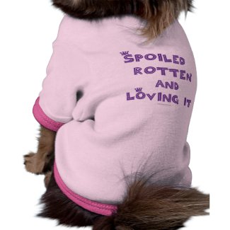 Spoiled Rotten Dog Shirt (Purple Text) petshirt