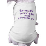 Spoiled Rotten  Dog Tank Top (Purple Text) Dog Tee Shirt