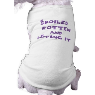 Spoiled Rotten  Dog Tank Top (Purple Text)