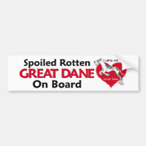 Spoiled Rotten Harlequin Dane bumper stickers