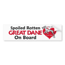 Spoiled Rotten Merle Dane UC bumper stickers by DanesRUs Spoiled Rotten Merle Dane UC bumper stickers