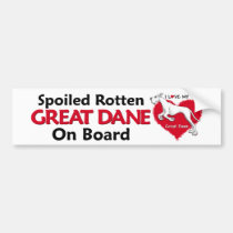 Spoiled Rotten White Dane bumper stickers