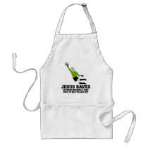 Spoof atheist Jesus saves aprons by Thealiensarecoming Spoof atheist Jesus saves aprons