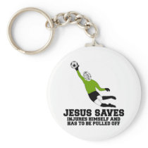 Spoof atheist Jesus saves Keychains