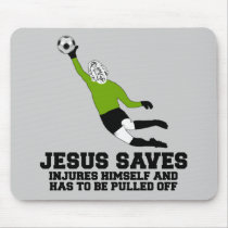 Spoof atheist Jesus saves mousepads by Thealiensarecoming Spoof atheist Jesus saves mousepads