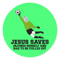 Spoof atheist Jesus saves stickers by Thealiensarecoming Spoof atheist Jesus saves stickers