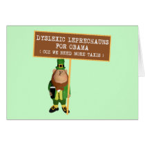 Spoof dyslexic anti Obama Cards