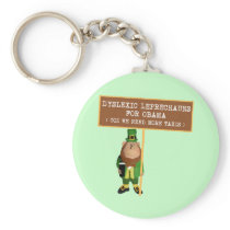 Spoof dyslexic anti Obama Key Chain