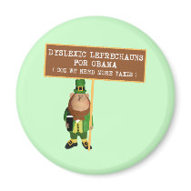 Spoof dyslexic anti Obama Magnets