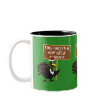 Spoof give peace a chance coffee mugs