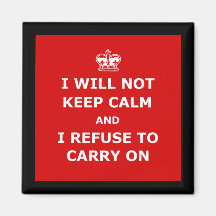 Spoof keep calm refrigerator magnet