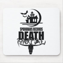 Spookhaus Records Death Metal Logo mousepads by dampire Spookhaus Records Death Metal Logo mousepads