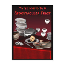 Spooktacular Feast Halloween Invitation Postcard
