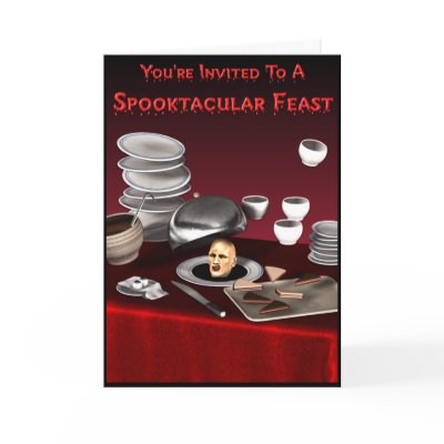 Spooktacular Feast Invitation Card by mariannegilliand