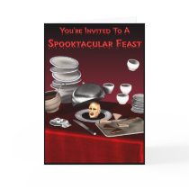 Spooktacular Feast Invitation Card by mariannegilliand Spooktacular Feast Invitation Card
