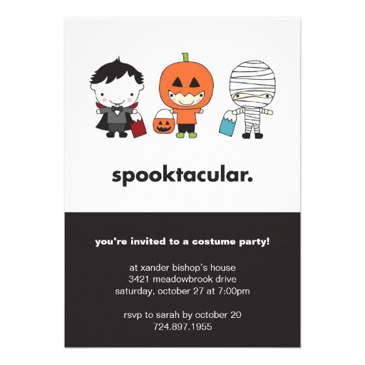 Spooktacular Halloween Costume Party Invitation