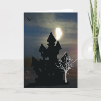 Spooktacular Halloween Greeting - Haunted House card