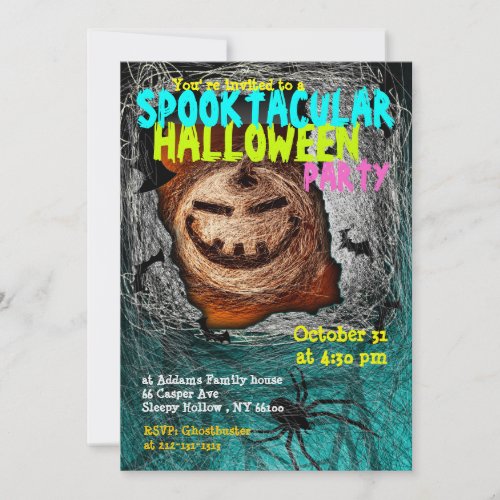 Spooktacular Halloween Party Invitation Pumpkin invitation