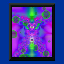 Spooky Alien Worlds Fractal Halloween posters