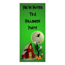 Spooky Barn Halloween Party Invitation