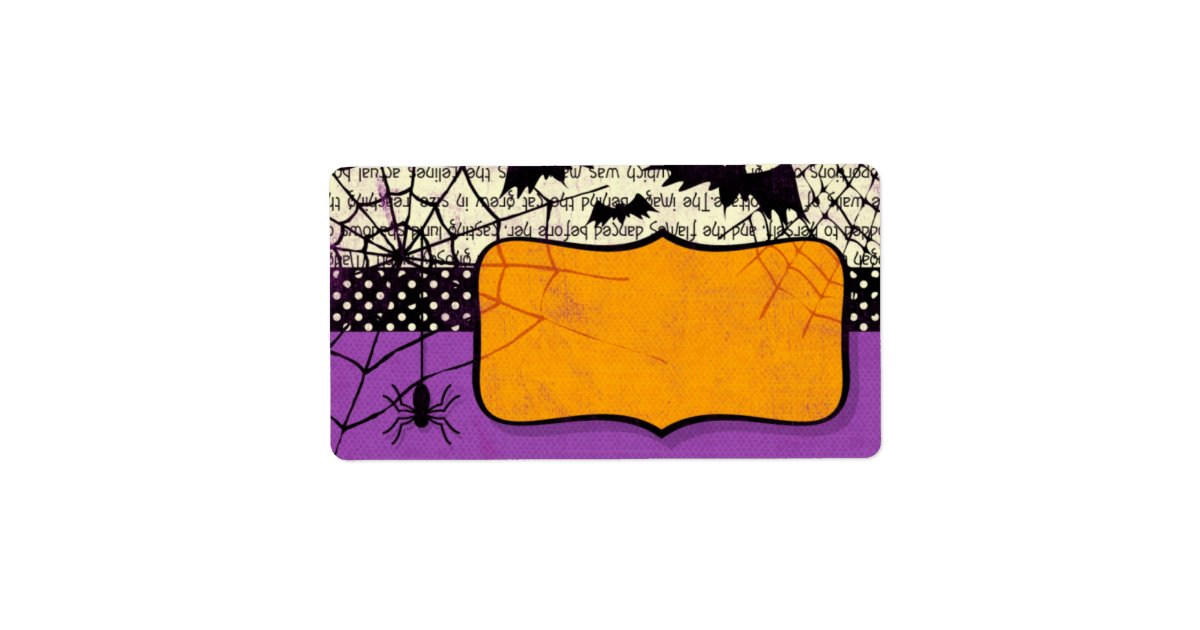 Spooky Bats Halloween Name Tag Label Zazzle spooky-bats-halloween-name-tag-label-zazzle